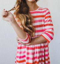 Mila & Rose - Girl's All You Need Is Love Striped Twirl Dress