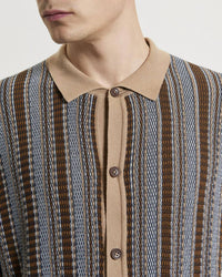 Ben Sherman - Textured Stripe Knitted Shirt