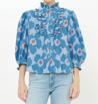 Oliphant - Ruffle Front Button Blouse