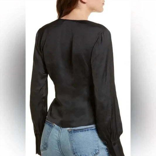 Frame - Shirred V-neck Blouse