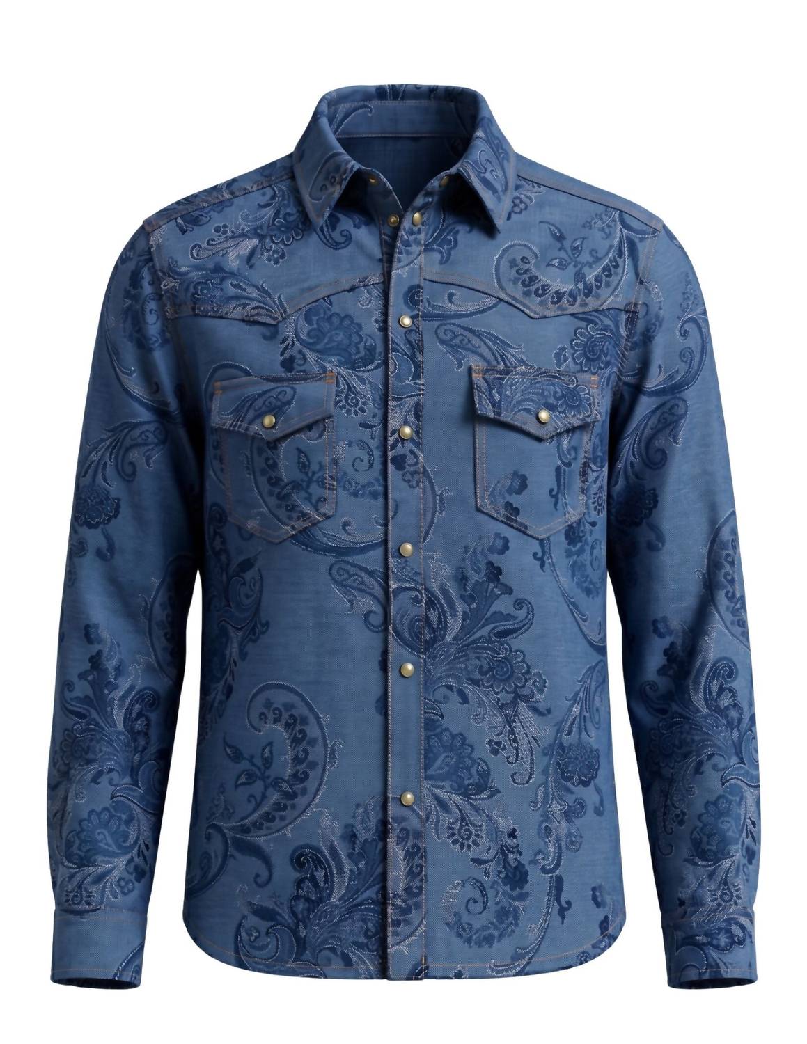 Etro - Men's Denim Jacquard Paisley Overshirt