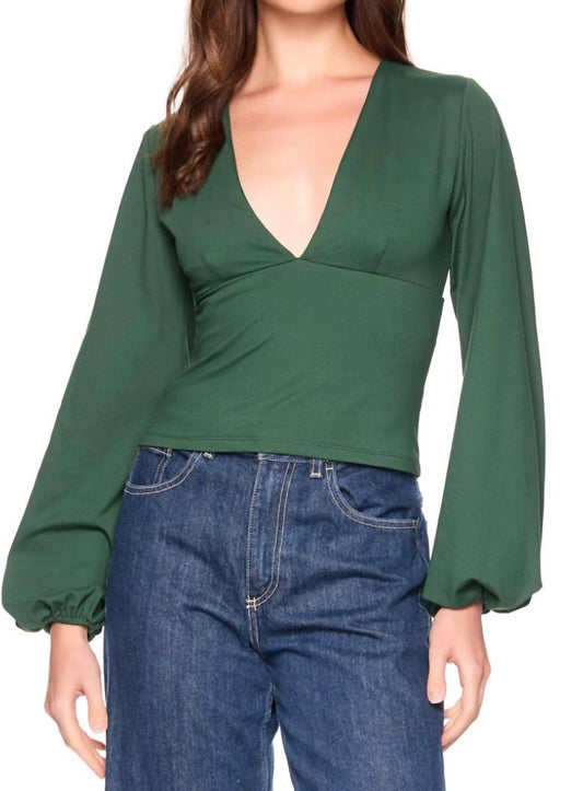 Susana Monaco - V-neck Bubble Sleeve Top