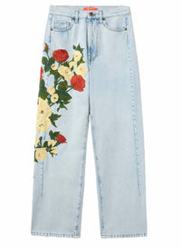 La Doublej - Embroidered Barrel Jean