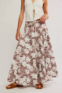 Free People - Zephyr Convertible Print Bustle Maxi Skirt