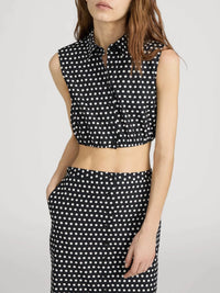 Frame - Polka Dot Crop Top