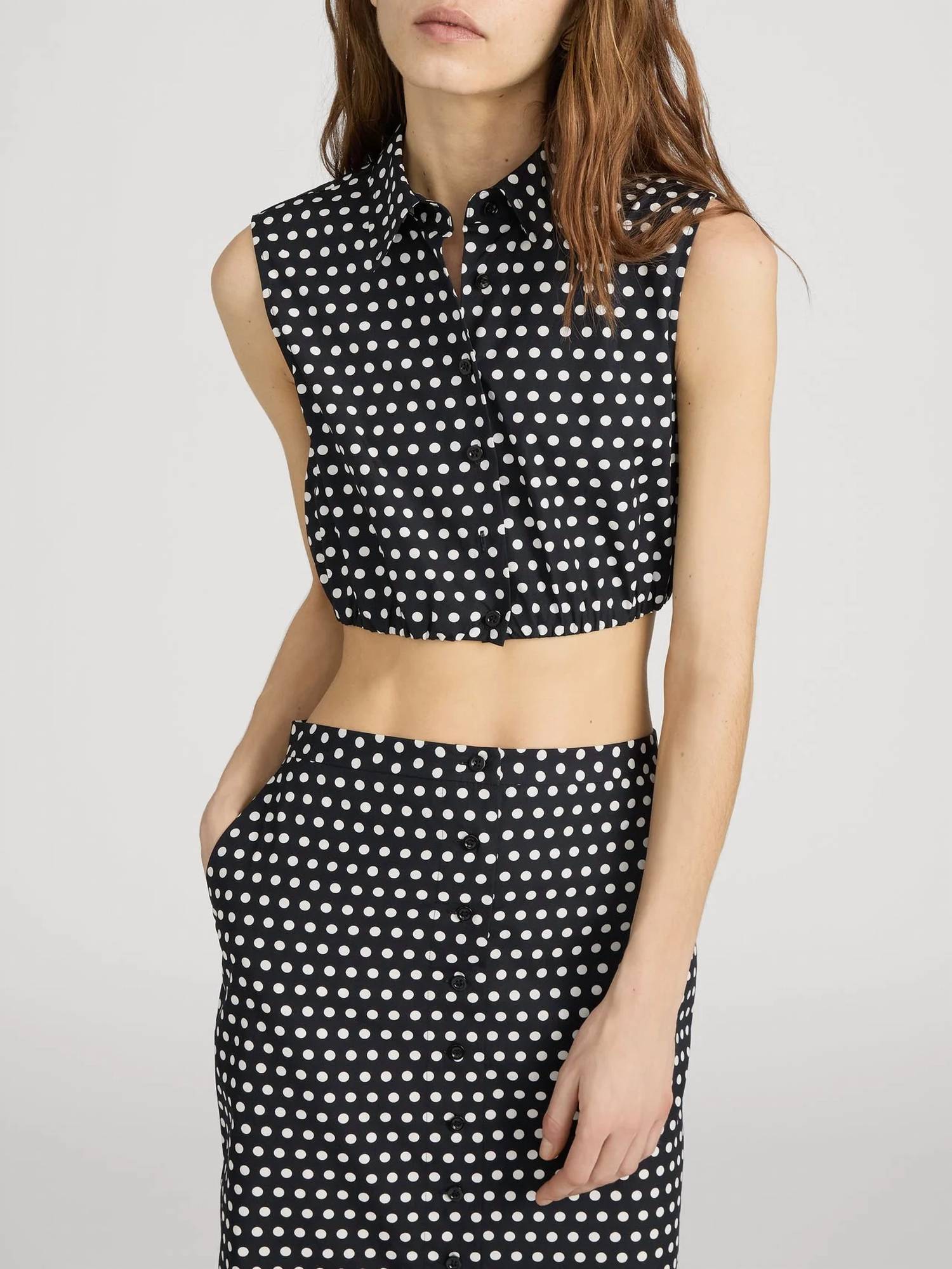 Frame - Polka Dot Crop Top