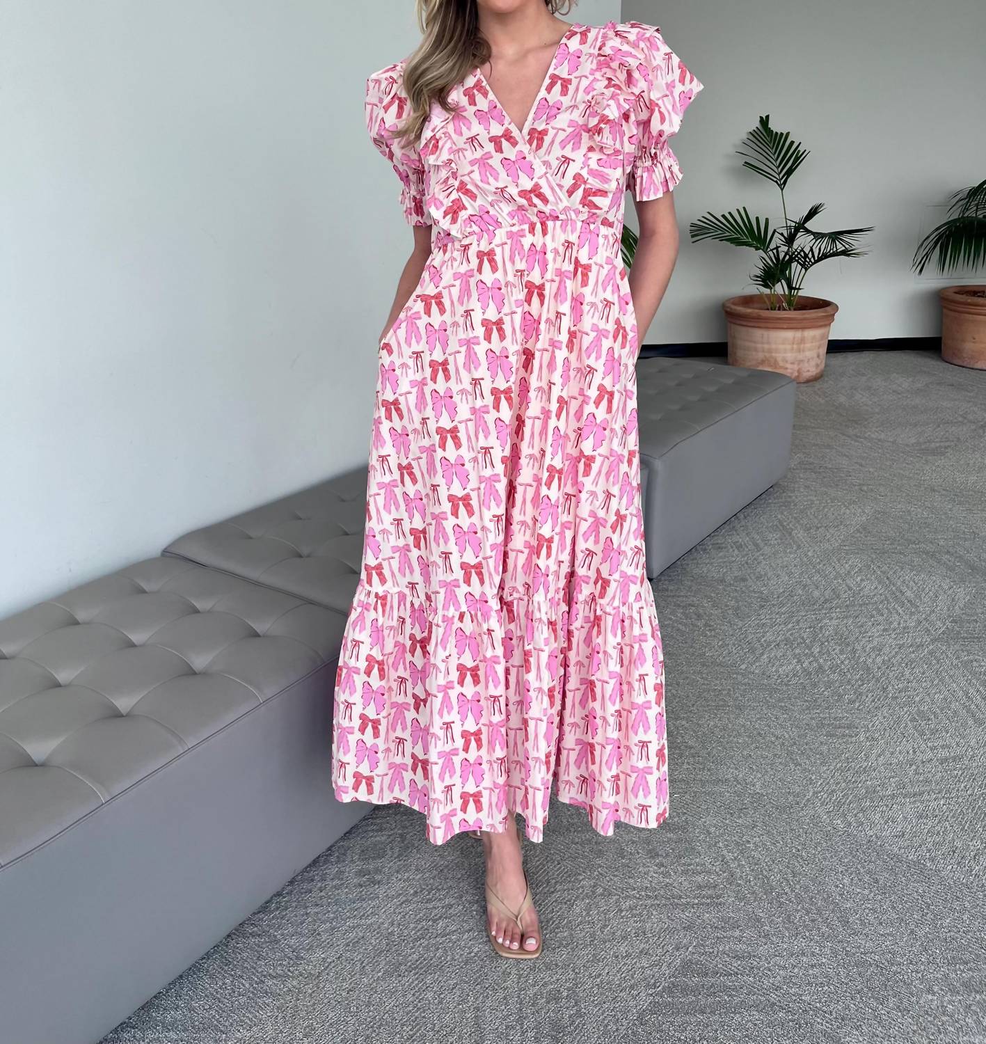 Carole Christian - Women's Bow Maxi Dress