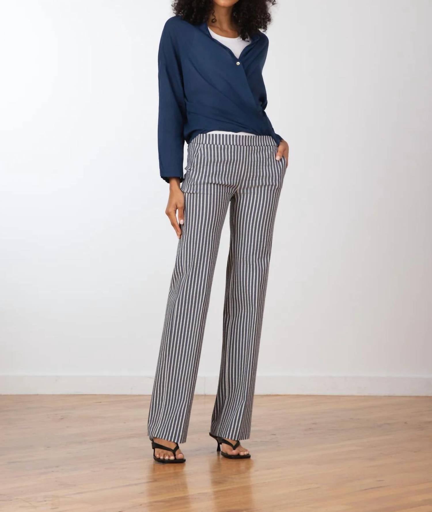 Avenue Montaigne - Castel Bistro Stripe Seersucker Pant