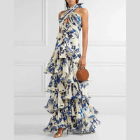 Sanyao Fashion - Bohemian Tie-Strap Printed Dress