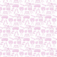 lila + hayes Kids Ava Pajama Set in pink school days - kids' sleepwear - detail view