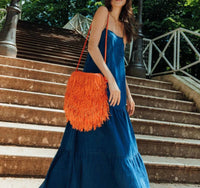 Dragon Diffusion - Women's Fringe Hobo Bag