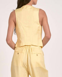 ELAN Lizzy Vest in vanilla - women's tank top - alternate view