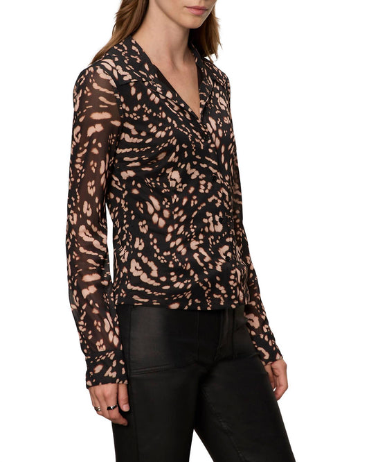 Sanctuary - Fitted Mesh Button Down Shirt