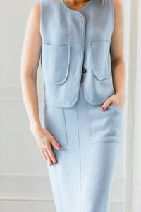 Allude - Rd Button Front Vest