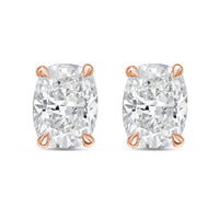 Diana M Jewels - Women's Cushion Lab-grown Diamond Stud Earrings (1.50 Tcw) - Petite