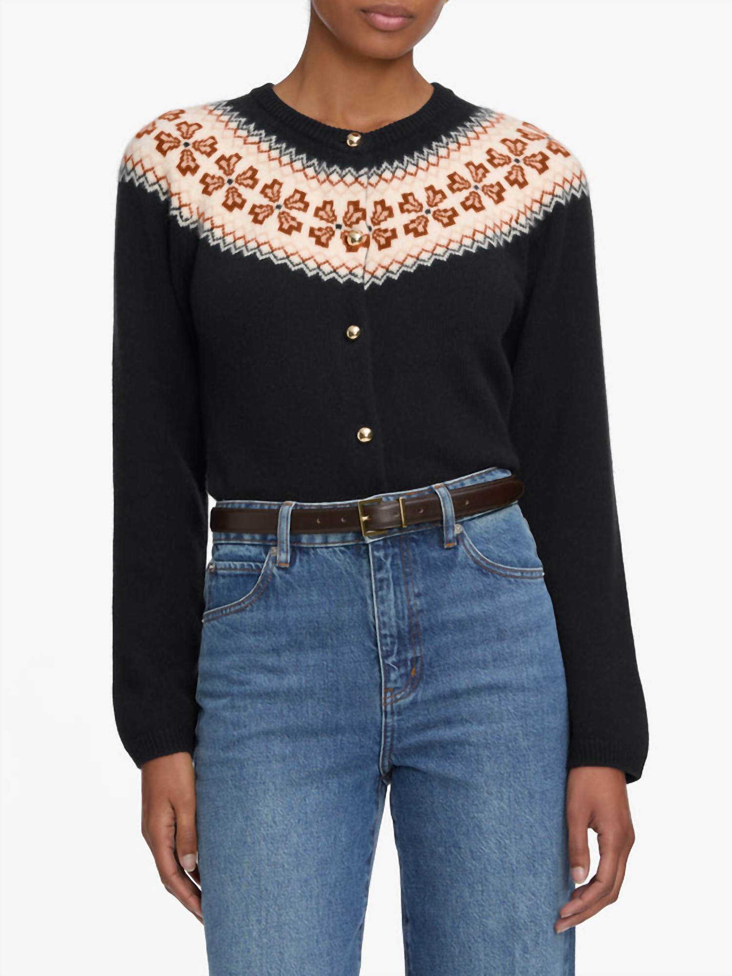 Frame - Cashmere Fairisle Cardigan