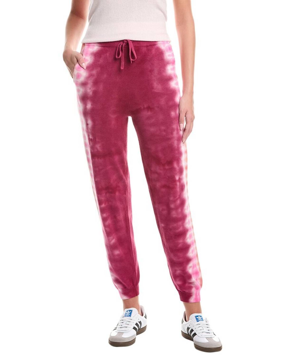 Wispr - Burning Out Tie-dye Silk Blend Jogger Pants