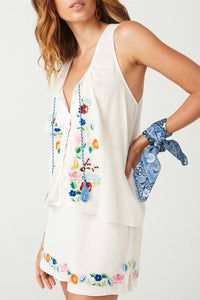 Spell - Florapaloosa Embroidered Skirt
