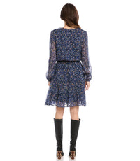 Karen Kane - Lauralee Long Sleeve Tiered Floral Print Dress