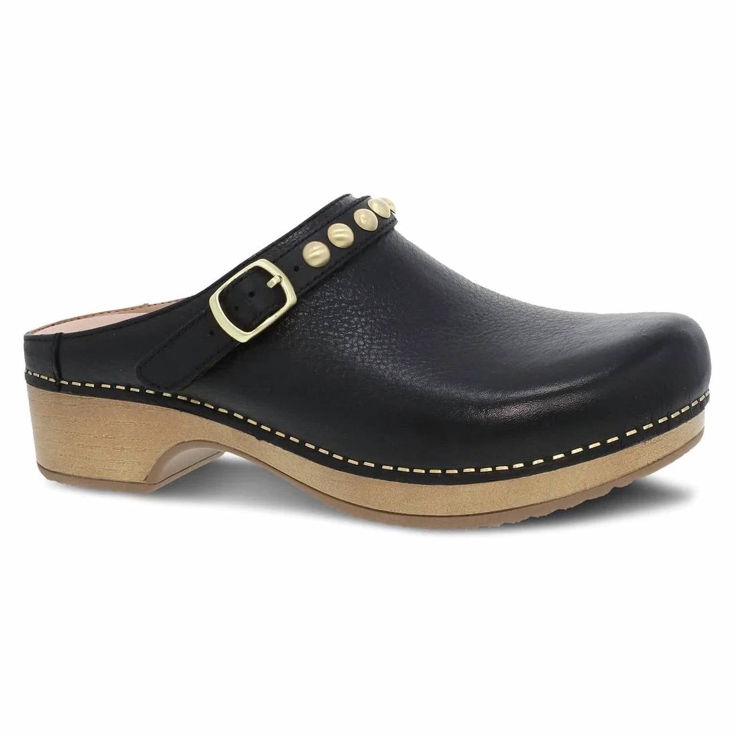 dansko Women's Britton Tumbled Mule in black - women's shoe