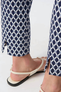 Joseph Ribkoff - Jacquard Geometric Print Slim Fit Pants
