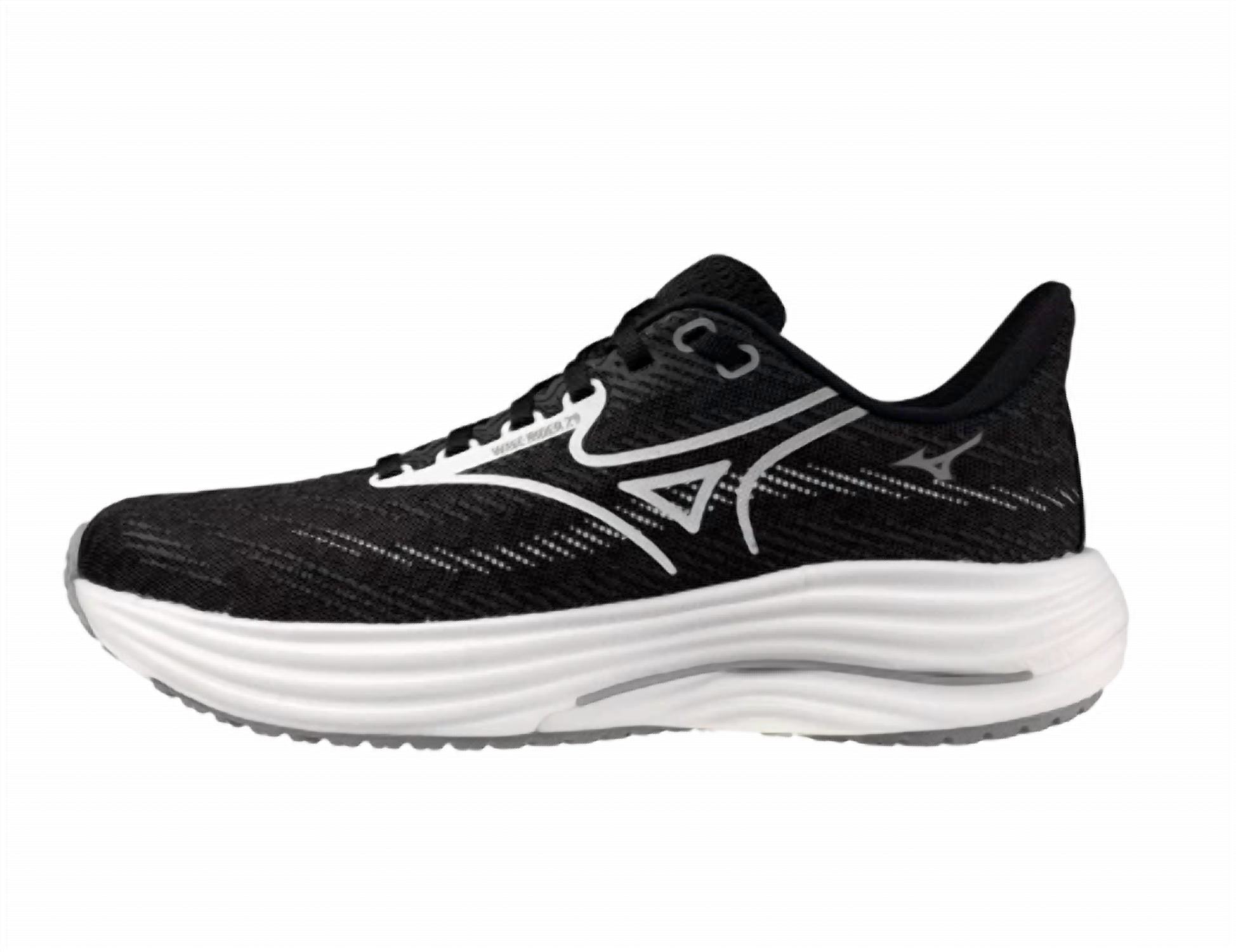 MIZUNO Women's Wave Rider 29 Running Shoes in black sand white - women's sneaker - detail view