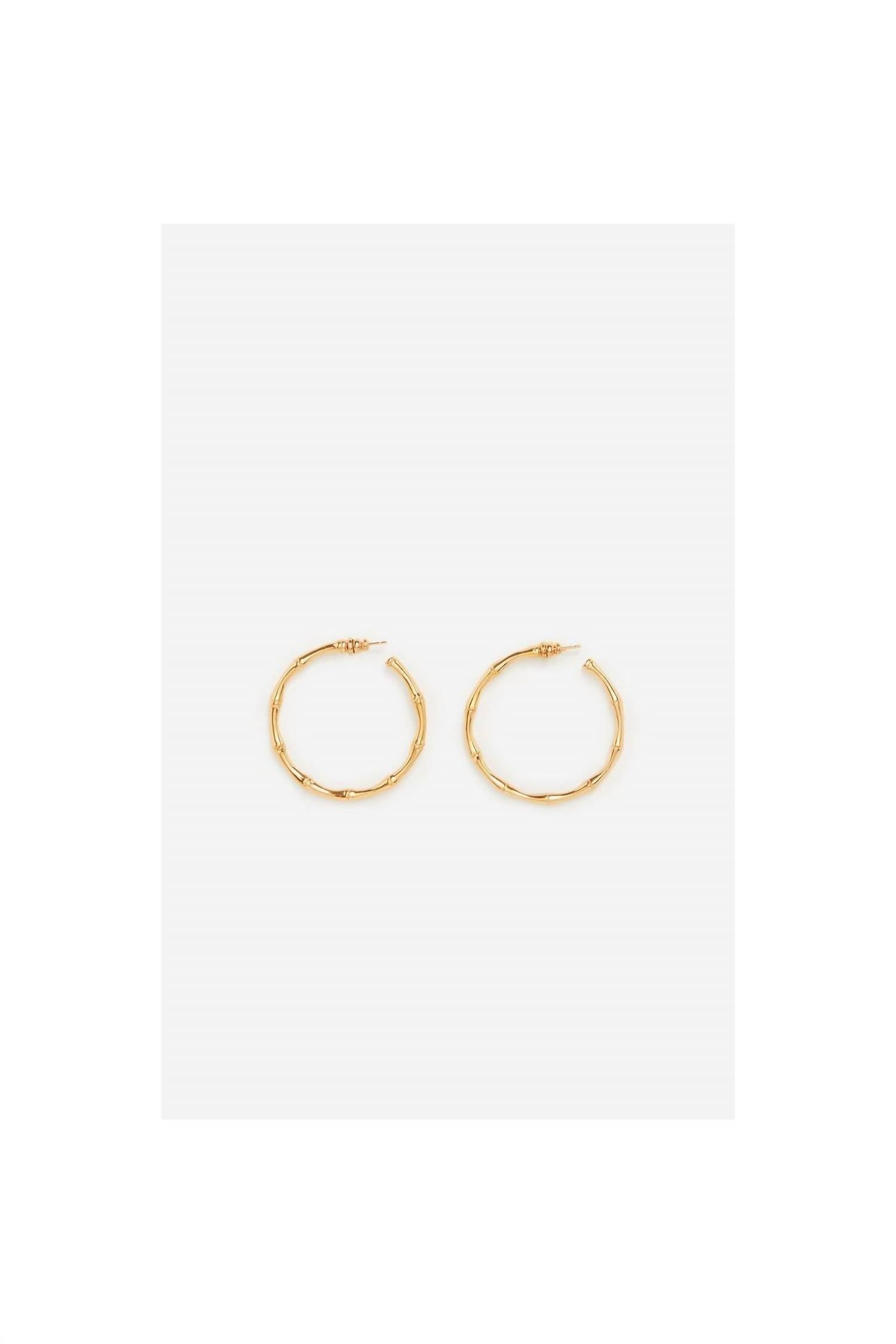 vanessabruno Women's Brass Creoles Earrings in gold - women's jewelry - detail view