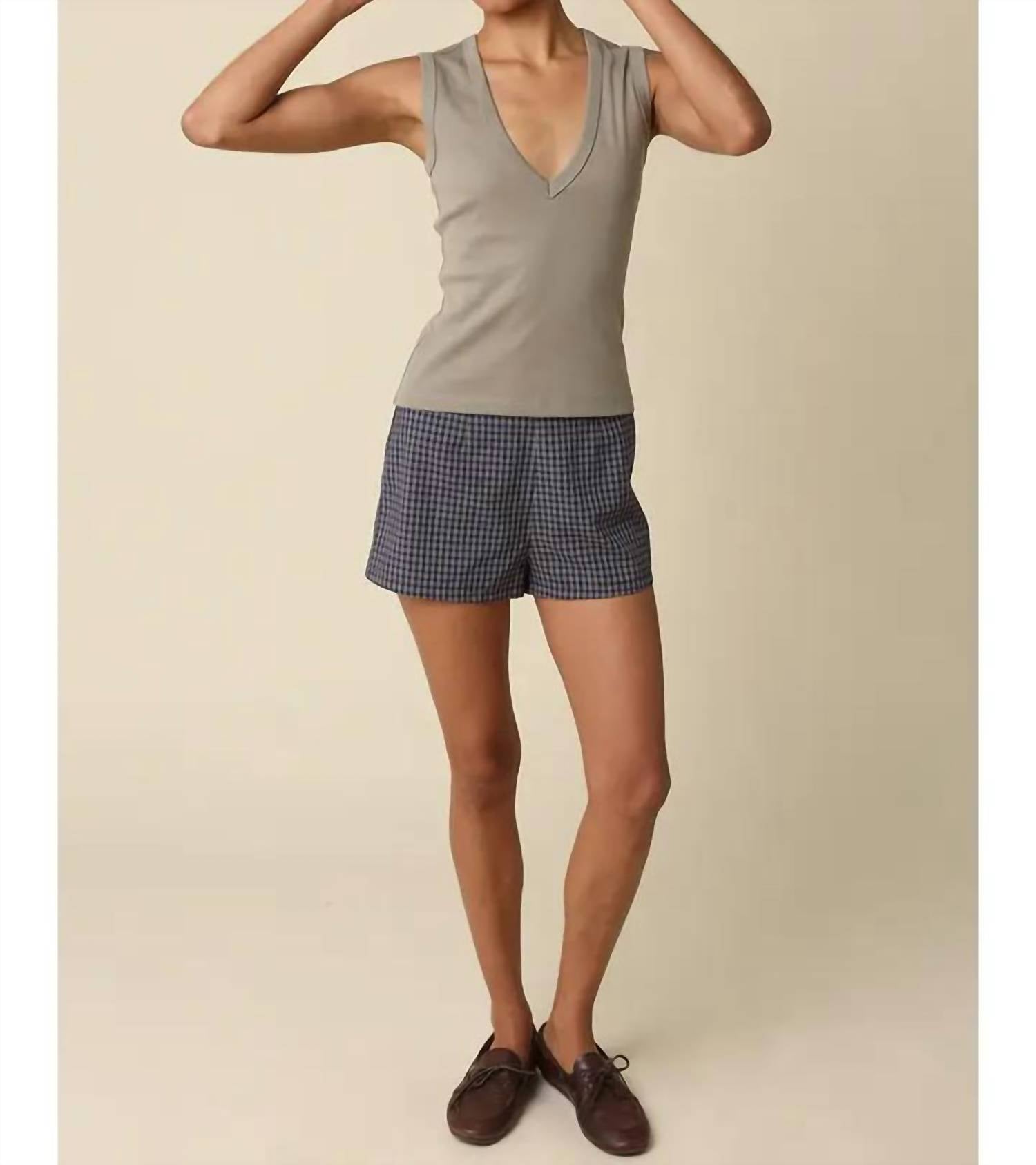 Olivaceous - Kendall V-neck Fitted Tank Top