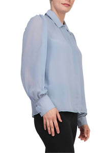 Tahari - Pointed Collar Long Sleeves Shirt