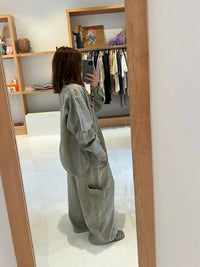 Luna Del Pinal - Llama Fruit Hemp With Pericon Flower Cargo Shirt