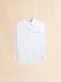 Marni - Poplin Shirt with Peeping Logo