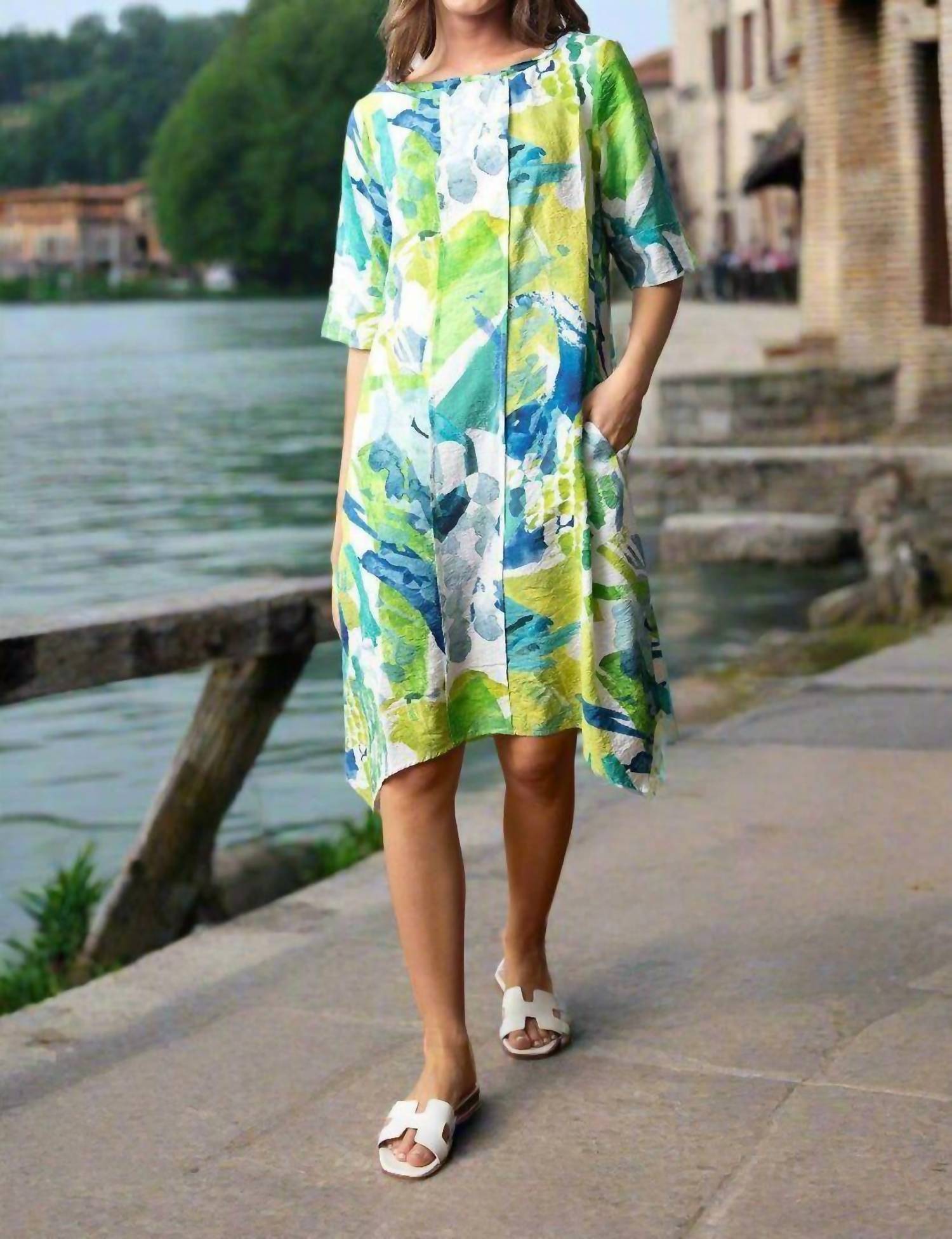 Olivia By Habitat - Crinkle Abstract Center Stage Dress