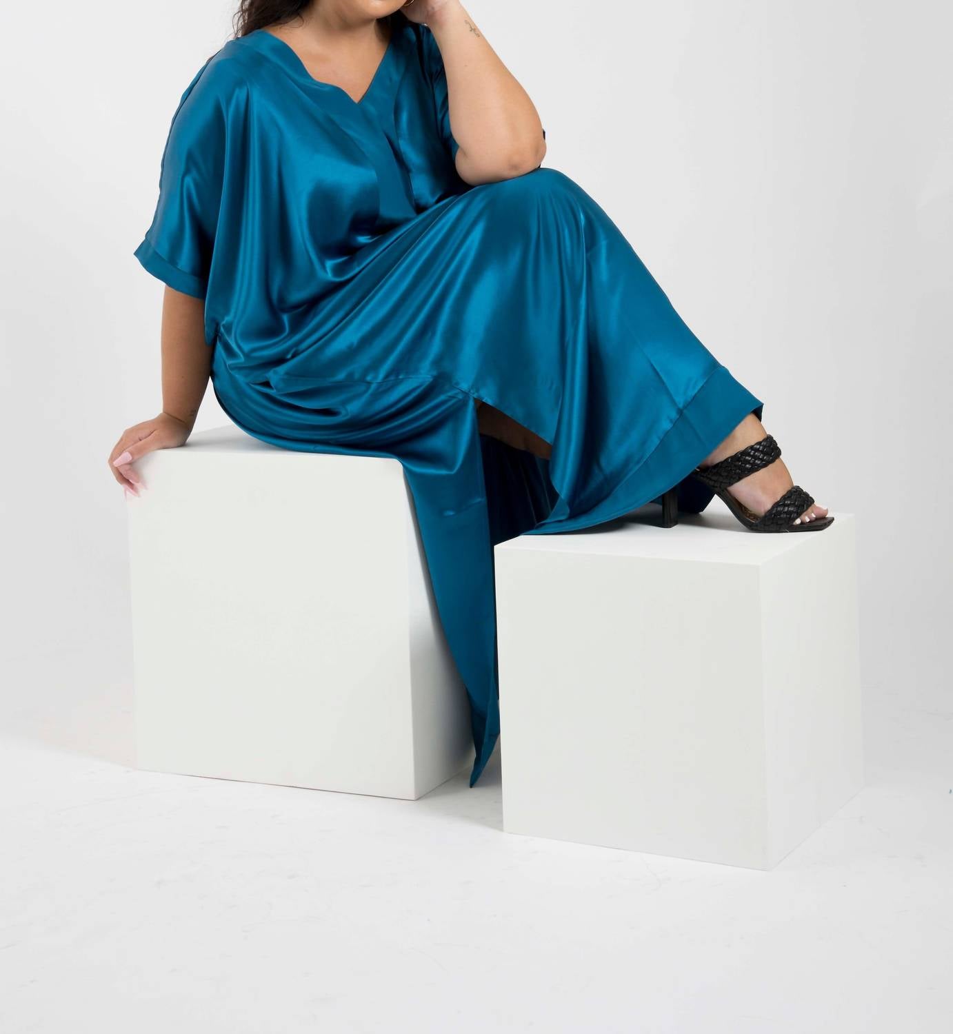 Sante Grace - Muse Italian Silk Charmeuse Caftan Dress