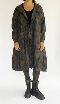 Grizas - Print Zip Up Long Jacket