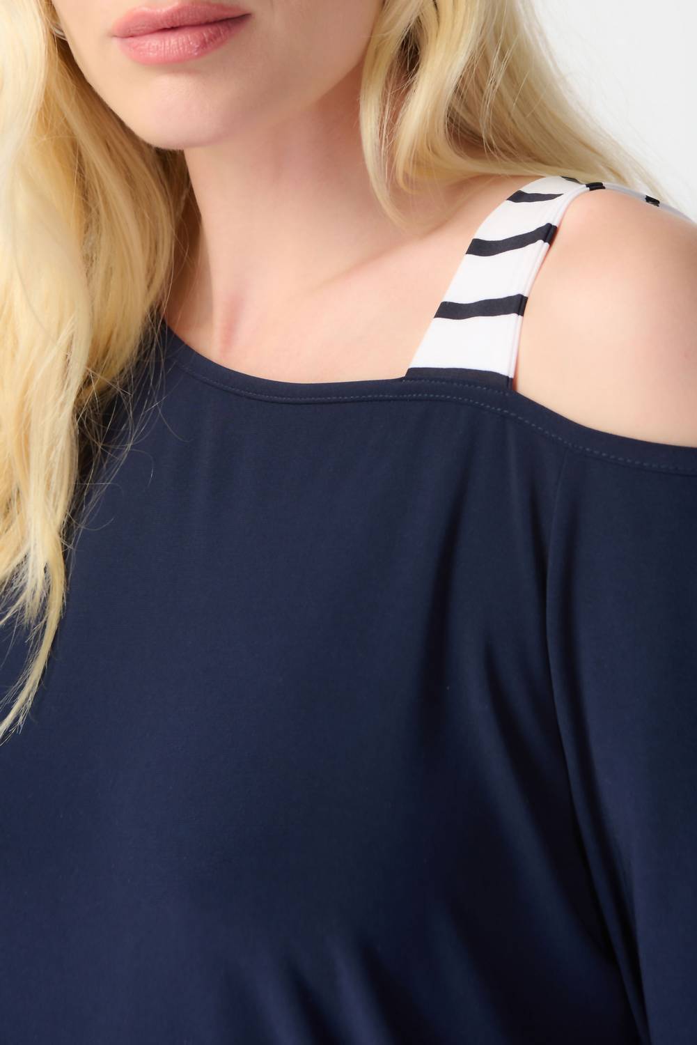 Joseph Ribkoff - Striped Detail Asymmetric Top