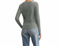 Z Supply Arlet Mini Thermal Top in hunter green - women's long sleeve top - detail view