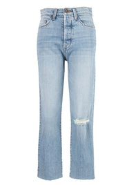 Edyson - Olivier High Rise Straight Leg Jeans with Raw Hem