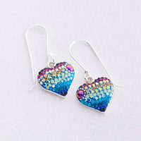 Mosaico - Women's Austrian Crystals Heart Earrings