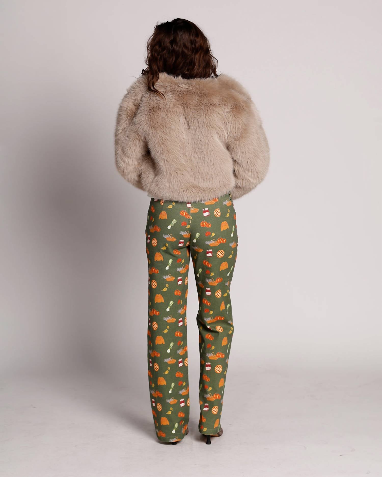 Bailey Rose THANKFUL SEASON PANTS in basil green - women's pants - detail view