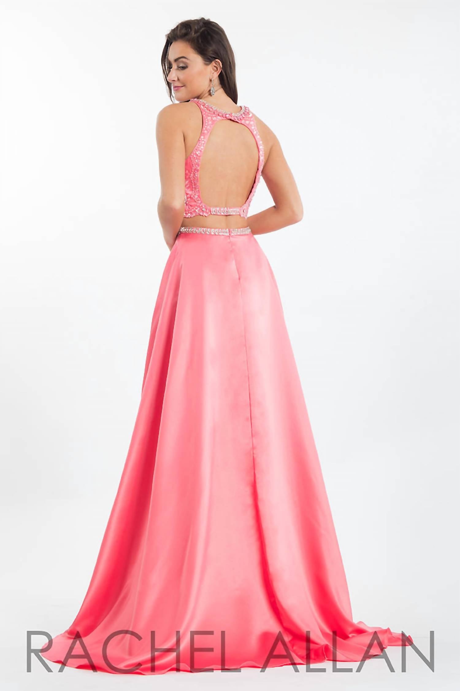 Rachel Allan - Embellished Draped Gown