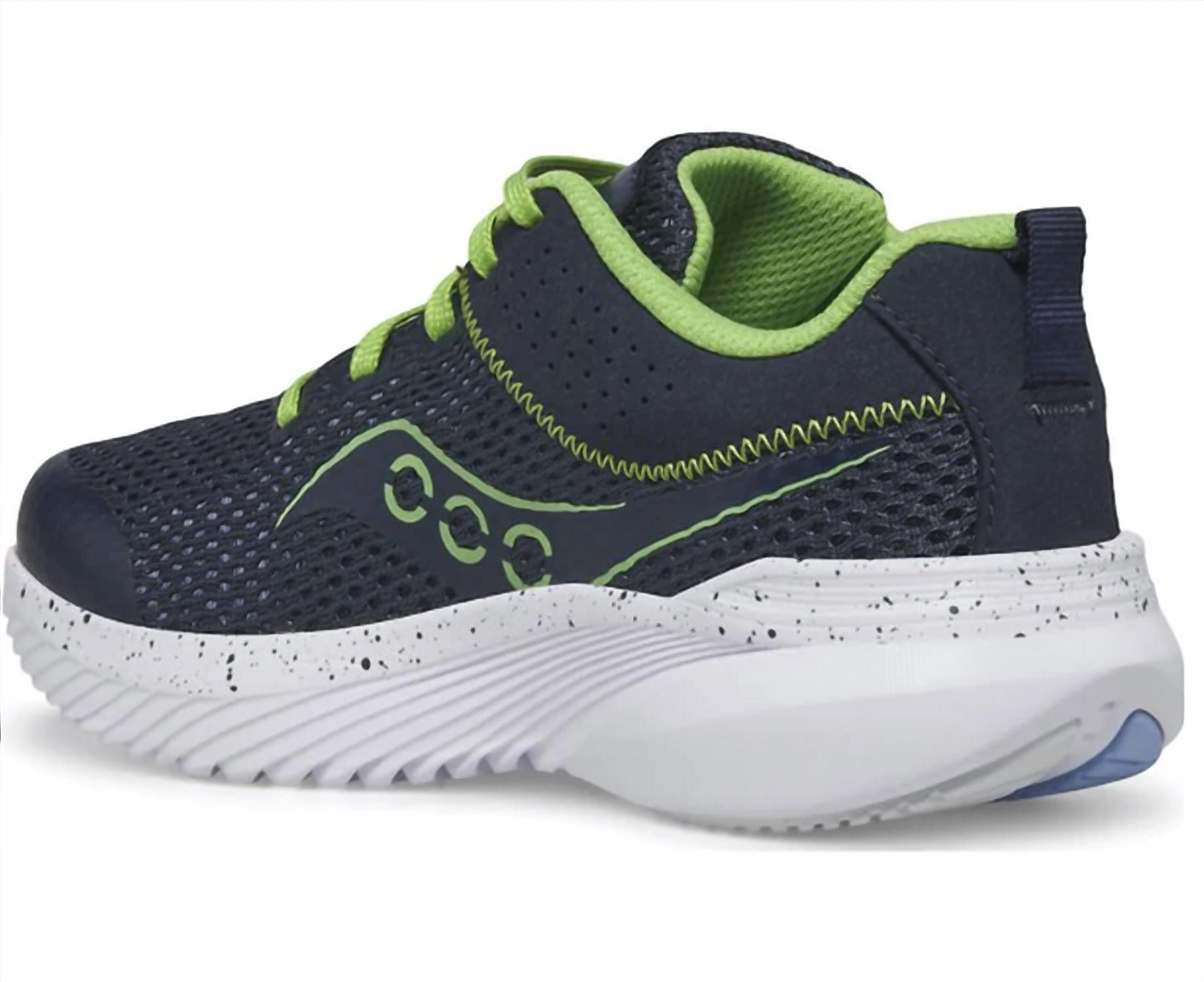 SAUCONY Kids's Kinvara Ltt 14 Sneakers in navy green - kids' sneaker - detail view