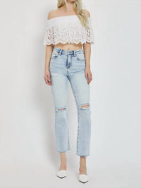 Risen - High Rise Ankle Straight Jeans