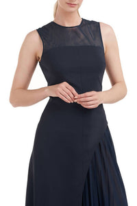Kay Unger - Women's Illusion Chiffon Underlay Dress
