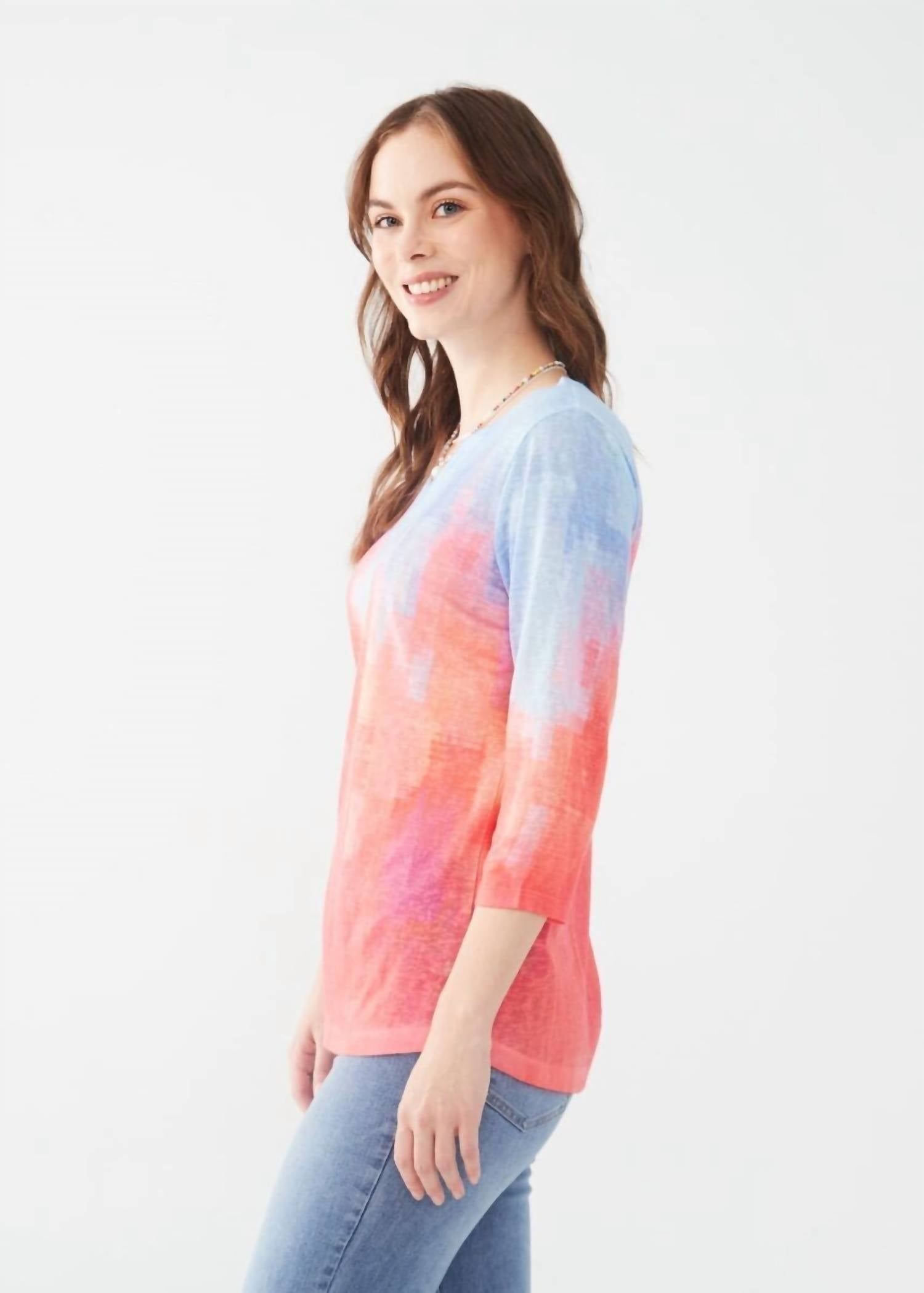 Fdj - Nisa Three Quarter Sleeve Jersey Top