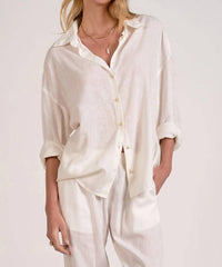 Elan - Linen Button Down Top