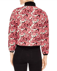 Sandro - Evora Floral Jacquard Cropped Bomber Jacket Rose Pink size 1 (US Small) NWT