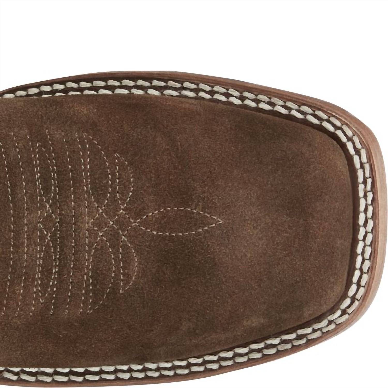 Justin Boots Men's Dillon Waxy Suede Square Toe Western Boots in tan - men's boots - alternate view