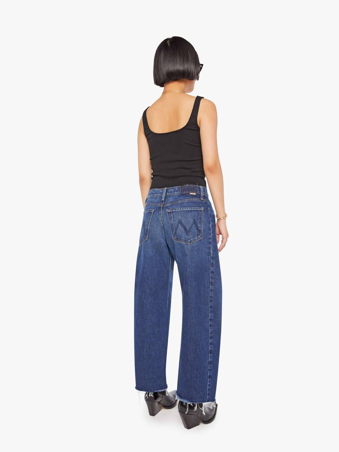 Mother - Lil Mid Rise Full Pipe Flood Fray Jeans