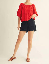 Jodifl Scallop Perfection Shorts in black - women's shorts