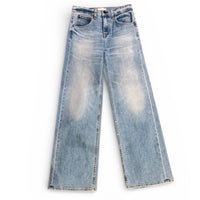 Askk Ny - Pistachio High Rise Slim Wide-leg Jeans